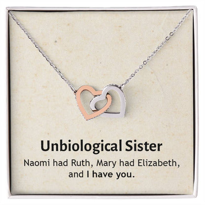 Unbiological Sister - I Have You - Interlocking Hearts Necklace