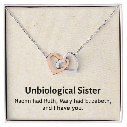 Unbiological Sister - I Have You - Interlocking Hearts Necklace
