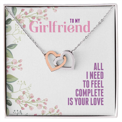 Beautiful Necklace Gift For Girlfriend Interlocking Hearts Necklace