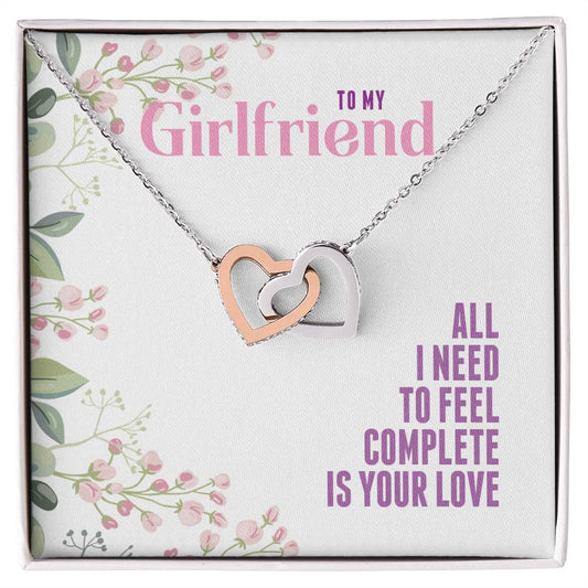 Beautiful Necklace Gift For Girlfriend Interlocking Hearts Necklace