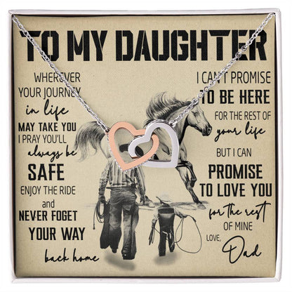 Gift For Daughter - Interlocking Hearts Necklace