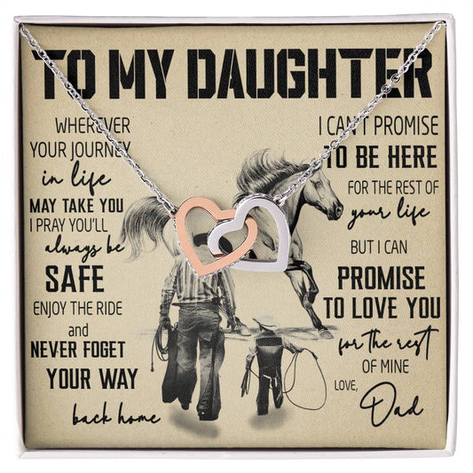 Gift For Daughter - Interlocking Hearts Necklace