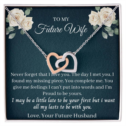 Gift For Future Wife Interlocking Hearts Necklace