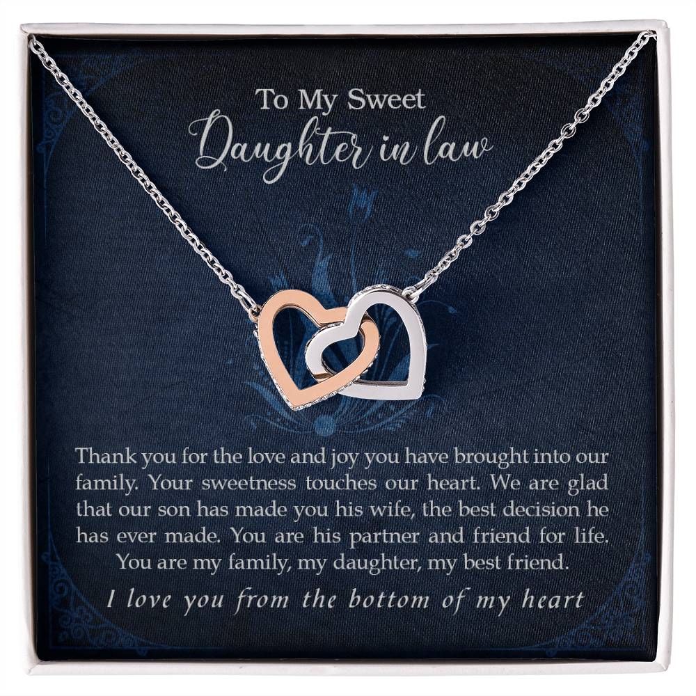 Collection Daughter In Law - Love And Joy - Necklace Interlocking Hearts Necklace