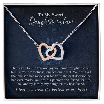 Collection Daughter In Law - Love And Joy - Necklace Interlocking Hearts Necklace