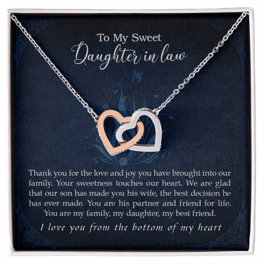 Collection Daughter In Law - Love And Joy - Necklace Interlocking Hearts Necklace