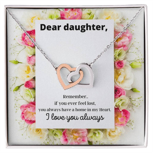 Dear Daughter Interlocking Hearts Necklace