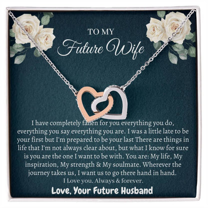 Gift For Future Wife Interlocking Hearts Necklace