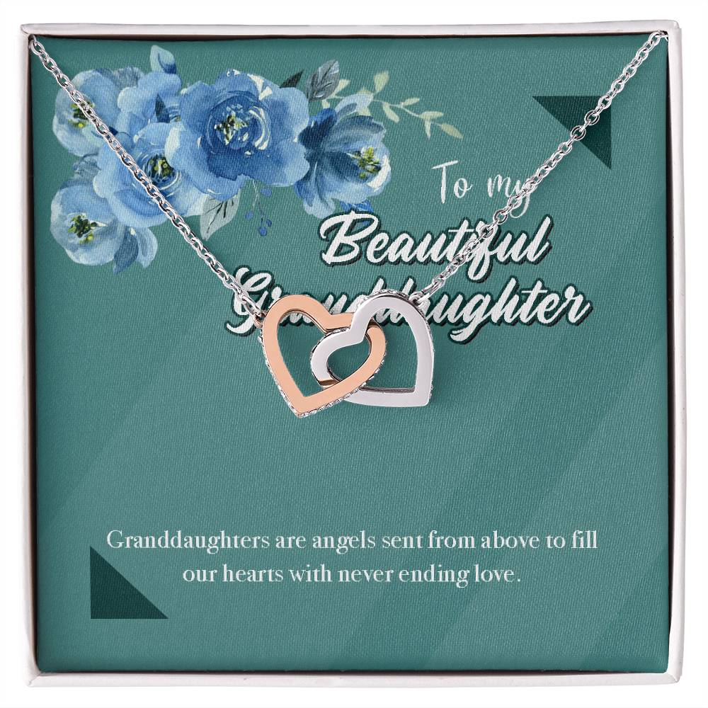 Beautiful Goddaughter Interlocking Hearts Necklace