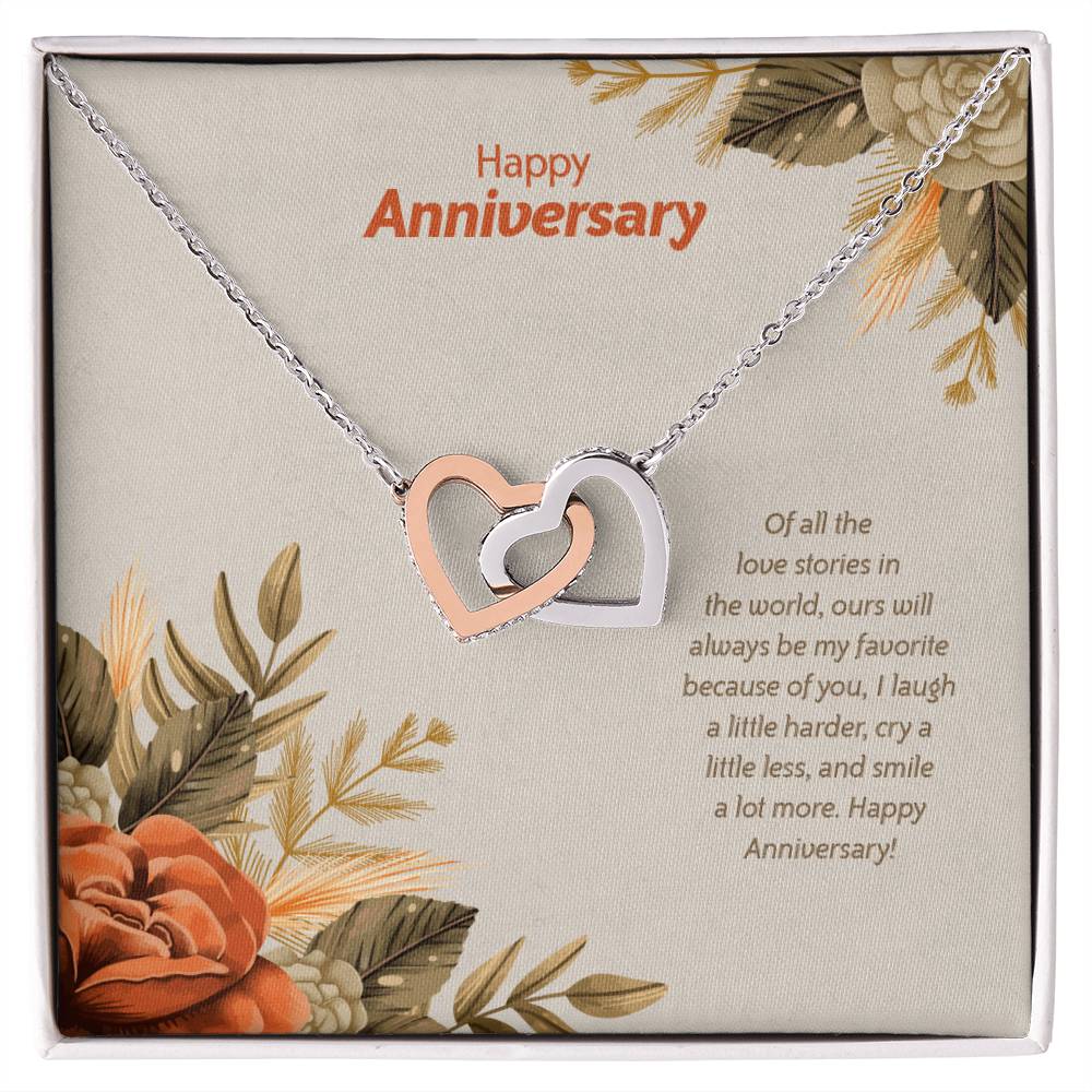 Anniversary Edition My Favorite Love Story - Interlocking Hearts Necklace