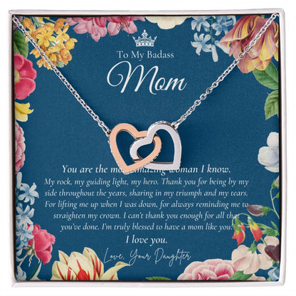 Daughter Gift To My Daughter Necklace From Mom To My Daughter Necklace Gift For Daughter From Mom Daughter’S Birthday Gift Interlocking Hearts Necklace