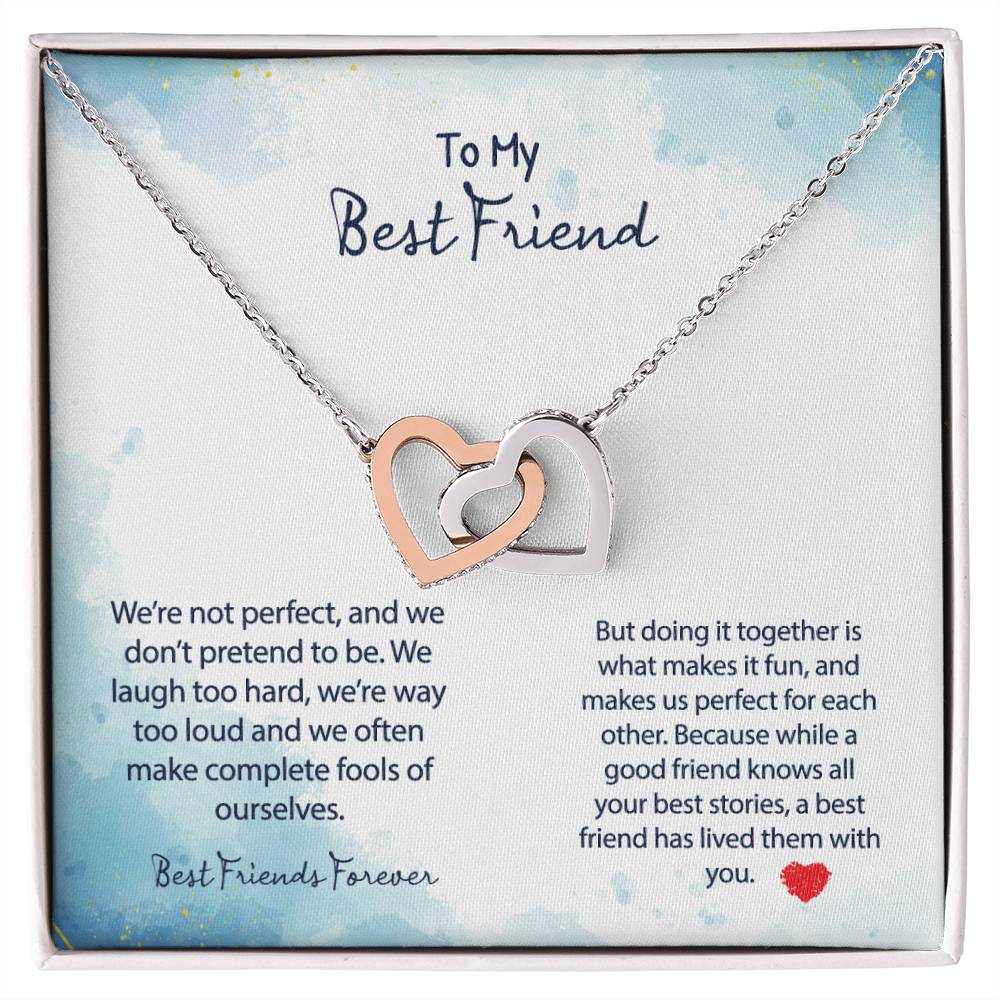 Best Friend Forever Necklace Interlocking Hearts Necklace