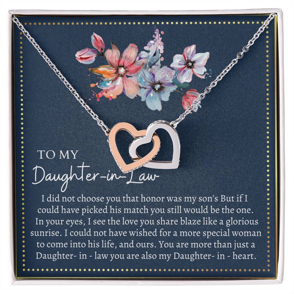 Gift For Daughter In Law Interlocking Hearts Necklace