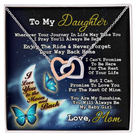 Gift For Daughter - Interlocking Heart Necklace Interlocking Hearts Necklace