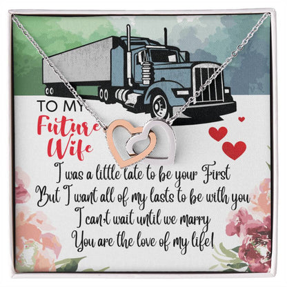 Trucker'S Future Wife - Interlocking Heart Necklace Interlocking Hearts Necklace