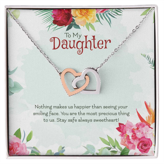 Two Hearts Interlocking Necklace For Daughter Interlocking Hearts Necklace