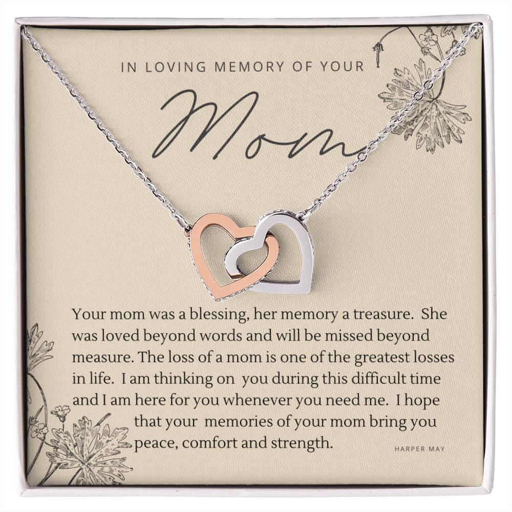 15 Loss Of Mother Interlocking Hearts Necklace