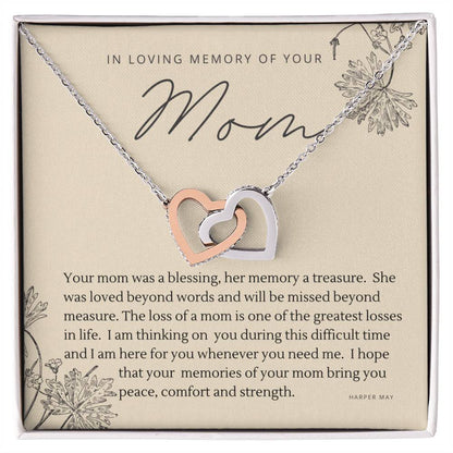 15 Loss Of Mother Interlocking Hearts Necklace