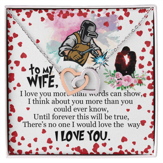 Welder'S Wife - Interlocking Heart Necklace Interlocking Hearts Necklace