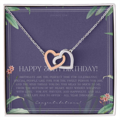 30Th Birthday Gifts For Women Necklace For Her 3 Decade Jewelry 30 Years Old 30Th Birthday Gift Necklace Jewelry Gift For Her Interlocking Hearts Necklace