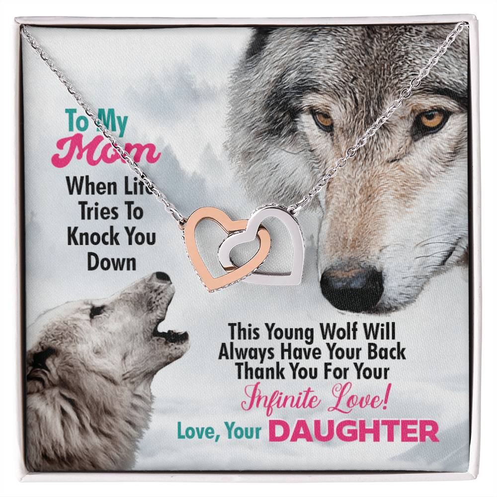 Gift For Mom - Interlocking Heart Necklace Interlocking Hearts Necklace