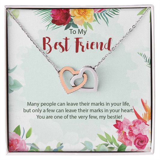 Best Friend Double Hearts Necklace Interlocking Hearts Necklace