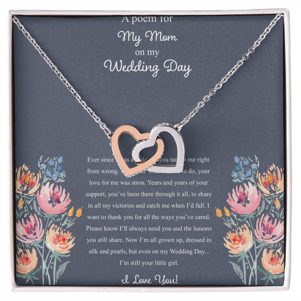 A Poem For My Mom Interlocking Hearts Necklace