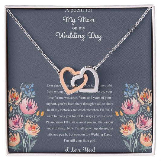 A Poem For My Mom Interlocking Hearts Necklace
