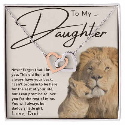 Daddy'S Little Girl Interlocking Hearts Necklace