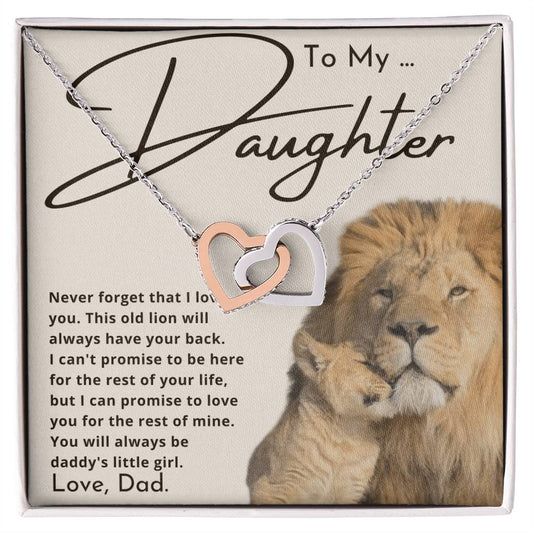 Daddy'S Little Girl Interlocking Hearts Necklace