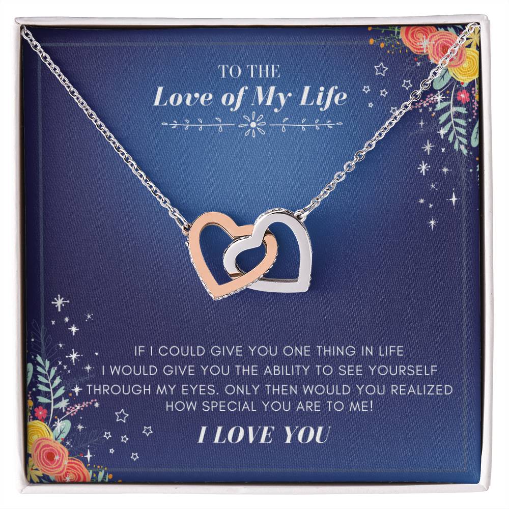 You And Me Forever Interlocking Hearts Necklace
