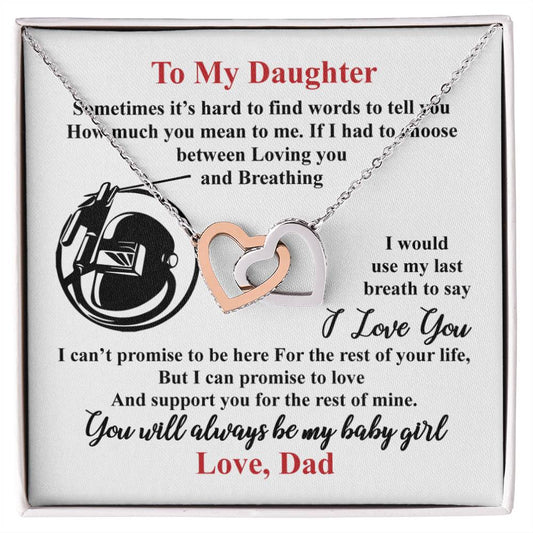 Welder'S Daughter - Interlocking Heart Necklace Interlocking Hearts Necklace