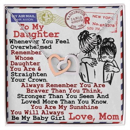 Gift For Daughter - Interlocking Heart Necklace Interlocking Hearts Necklace