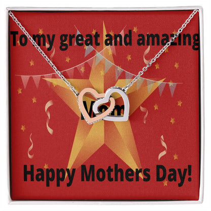 Two Hearts Necklace Interlocking Hearts Necklace