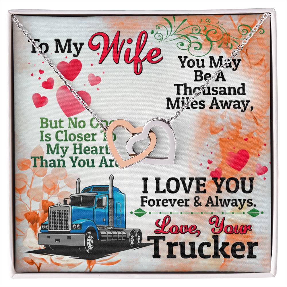 Trucker'S Wife - Interlocking Heart Necklace Interlocking Hearts Necklace