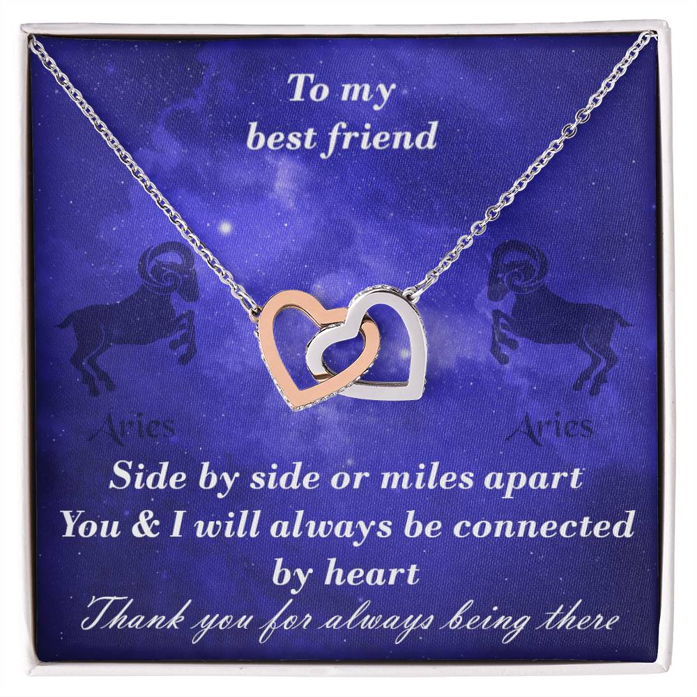 Aries To Aries Best Friend Interlocked Hearts Necklace Interlocking Hearts Necklace