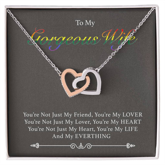 You'Re Not Just My Friend Interlocking Hearts Necklace