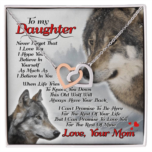 Gift For Daughter - Interlocking Heart Necklace Interlocking Hearts Necklace