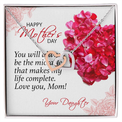 Gift For Mom - Make My Life Complete - The Interlocking Heart Necklace Interlocking Hearts Necklace