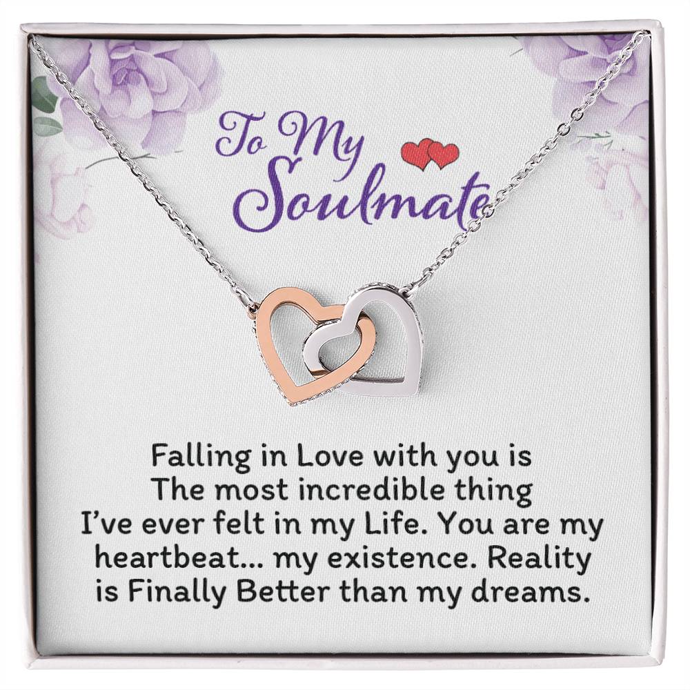 Gift For Girlfriend - Interlocking Heart Necklace Interlocking Hearts Necklace