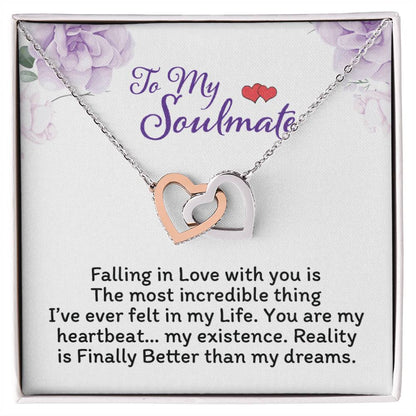 Gift For Girlfriend - Interlocking Heart Necklace Interlocking Hearts Necklace