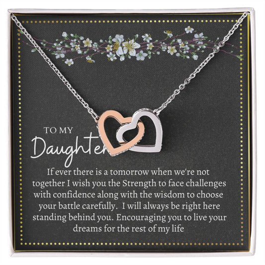 Gift For Daughter Interlocking Hearts Necklace