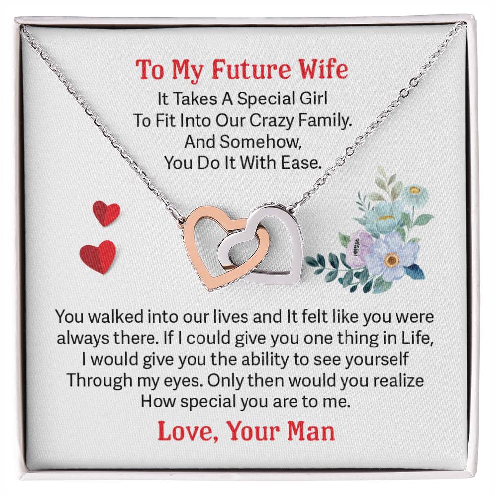 Gift For Future Wife - Interlocking Heart Necklace Interlocking Hearts Necklace