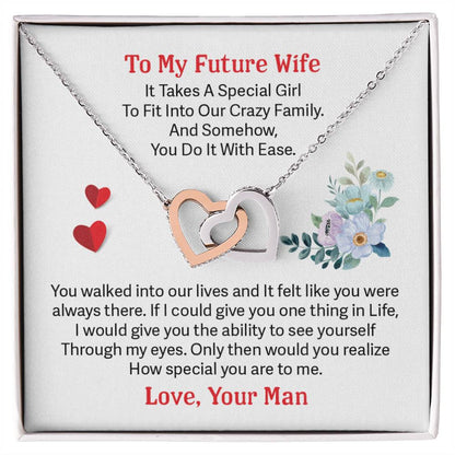 Gift For Future Wife - Interlocking Heart Necklace Interlocking Hearts Necklace