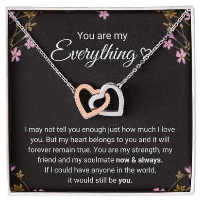 Connected By Hearts - Necklace Interlocking Hearts Necklace