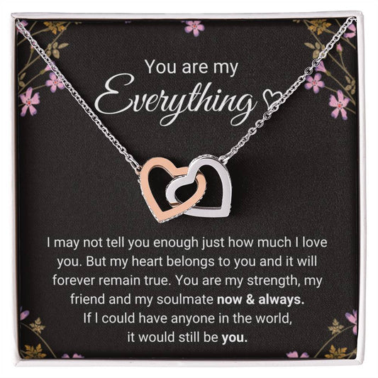 Connected By Hearts - Necklace Interlocking Hearts Necklace