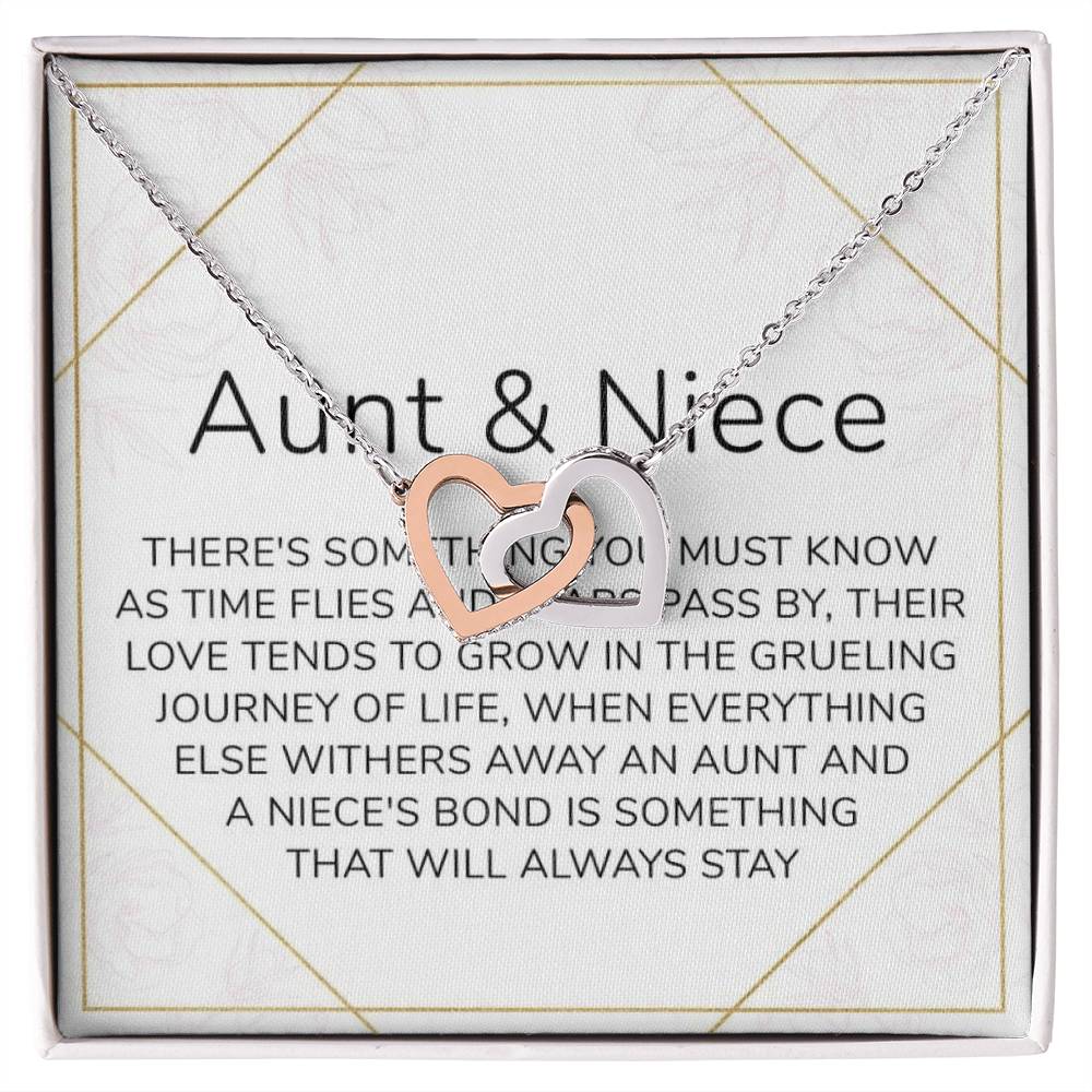 Aunt & Niece Interlocking Hearts Necklace