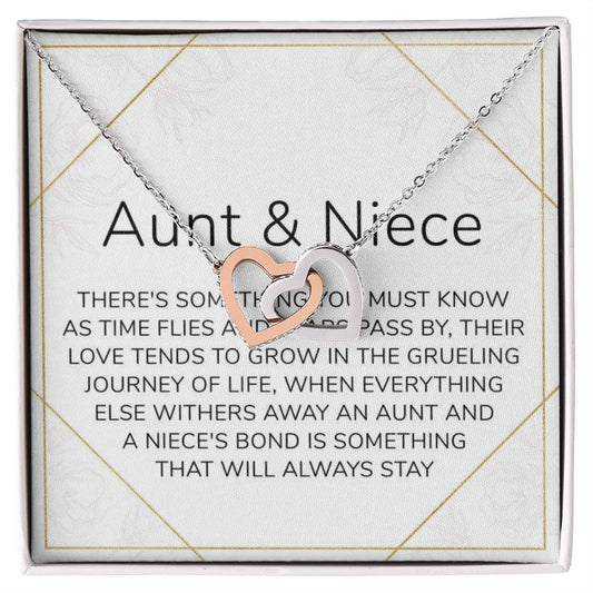 Aunt & Niece Interlocking Hearts Necklace