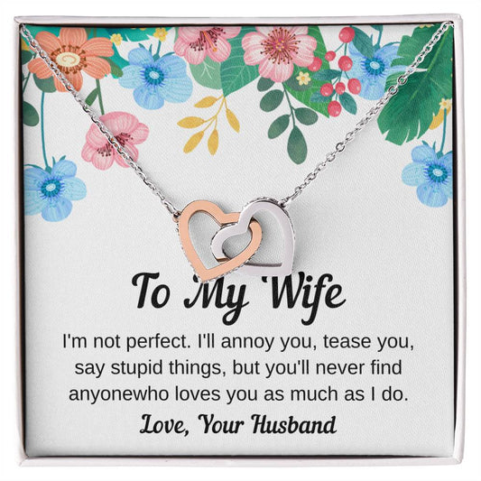 Best Gift For Wife On Anniversary Interlocking Hearts Necklace