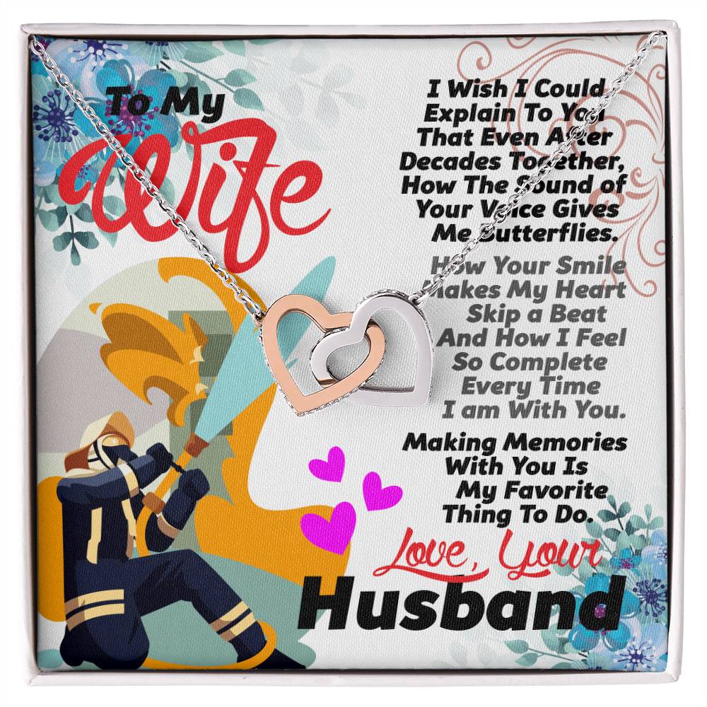 Firefighter'S Wife - Interlocking Heart Necklace Interlocking Hearts Necklace